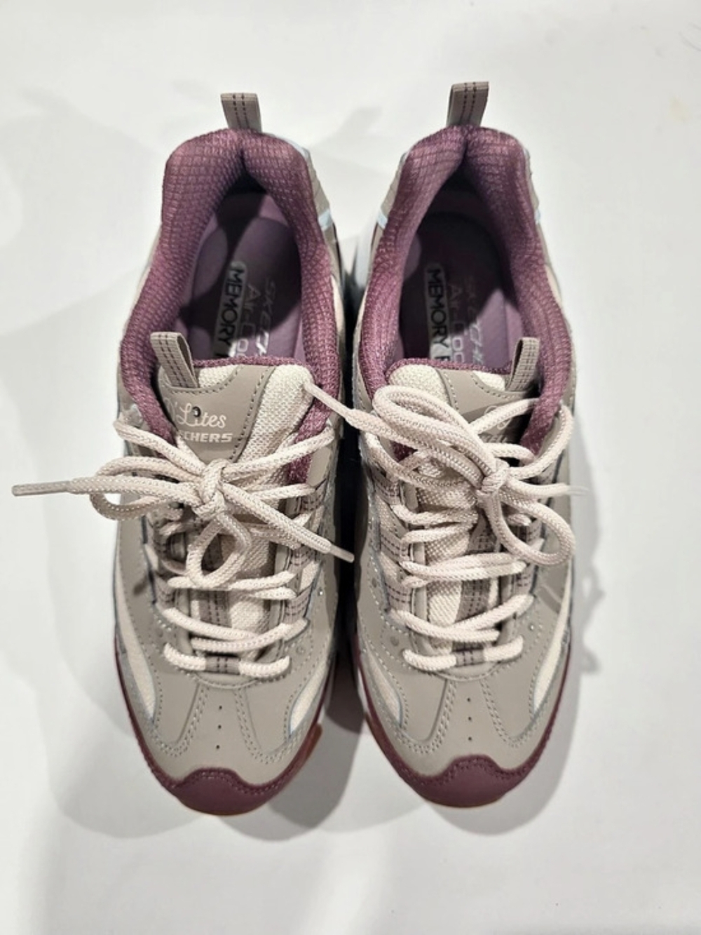 Skechers D'Lites Women's Gray & Pink US 7.5 Sneakers
